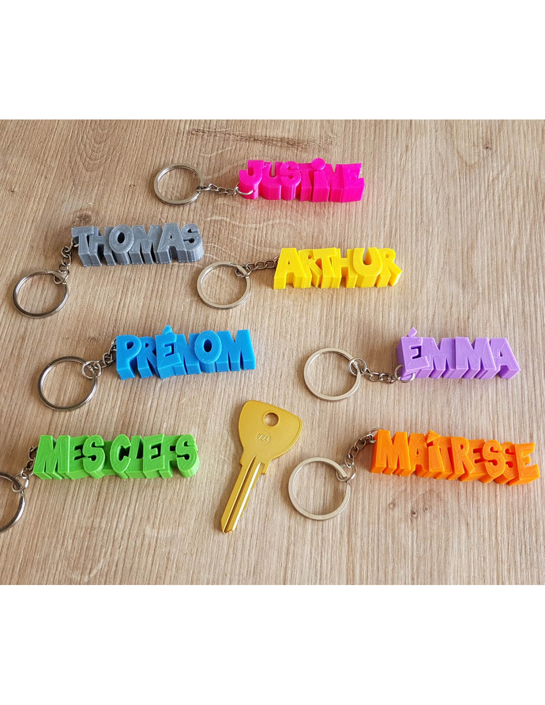 Porte-clés personnalisé en PVC sur-mesure 3D, Porte-clés personnalisé