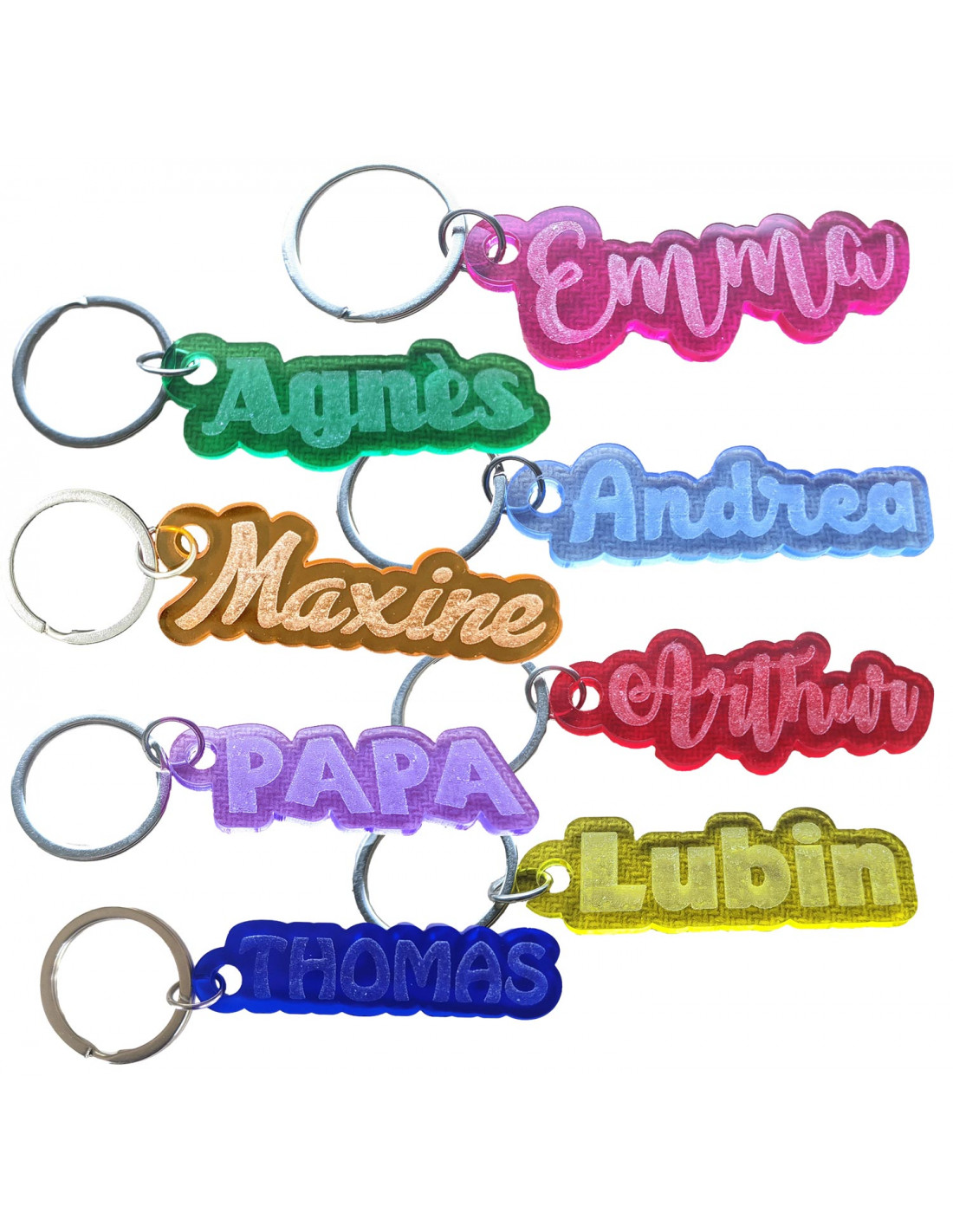 Porte clés personnalisé en acrylique rond
